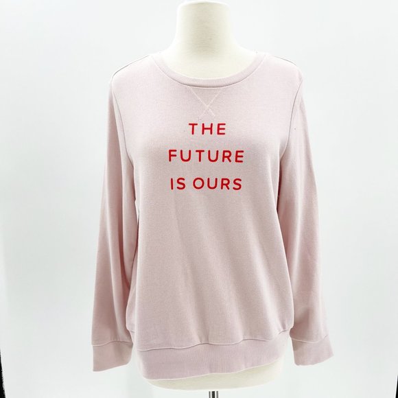 Banana Republic Tops - NWT Banana Republic Pink "The Future is Ours" Pullover Sweatshirt size S